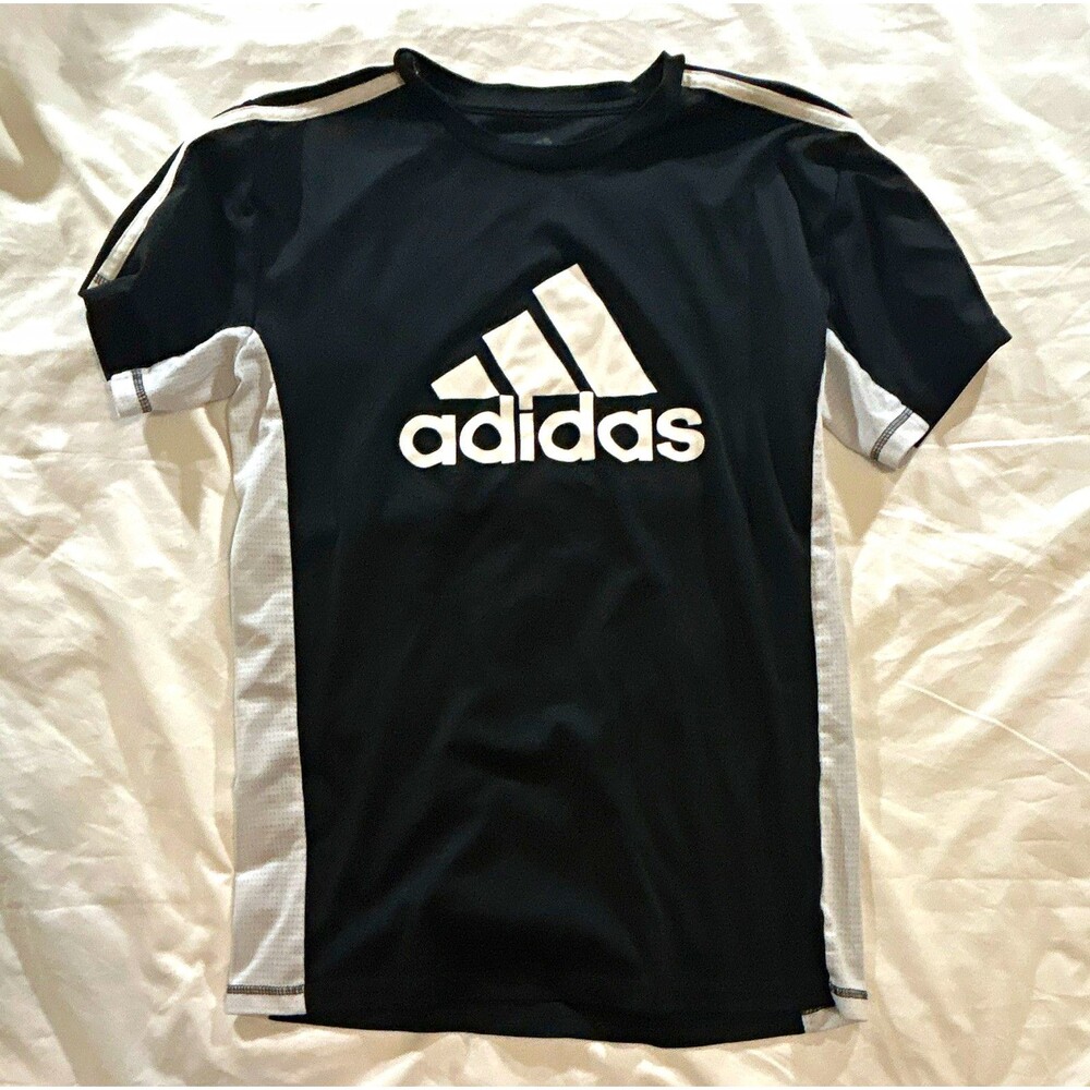 adidas Boys Colorblock Logo Breathable Polyester Training T-Shirt L 14/16